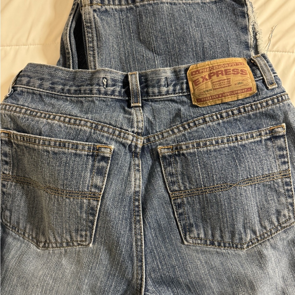 Express Women's Blue Flare Jeans